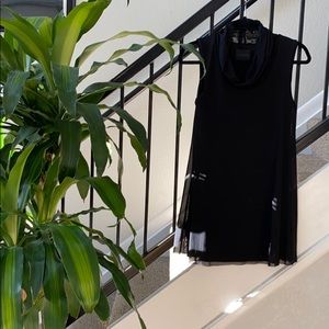 Black Mini Crowlneck Dress